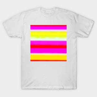 yellow pink white red abstract texture T-Shirt